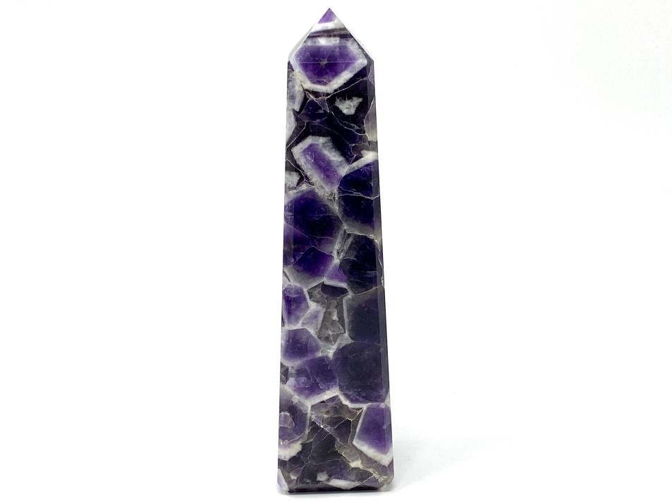 Chevron Amethyst Crystal Tower Large 15.8cm