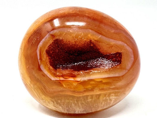 Druzy Carnelian Geode Crystal Pebble 6cm