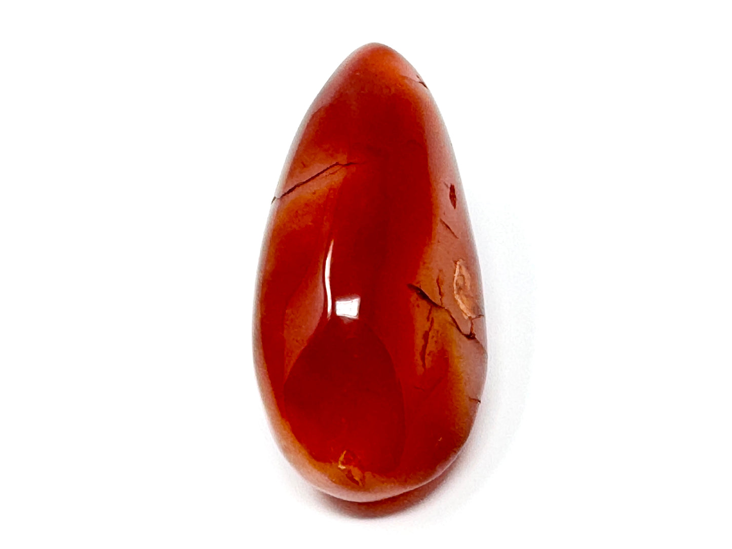 Druzy Carnelian Geode Crystal Pebble 7.4cm