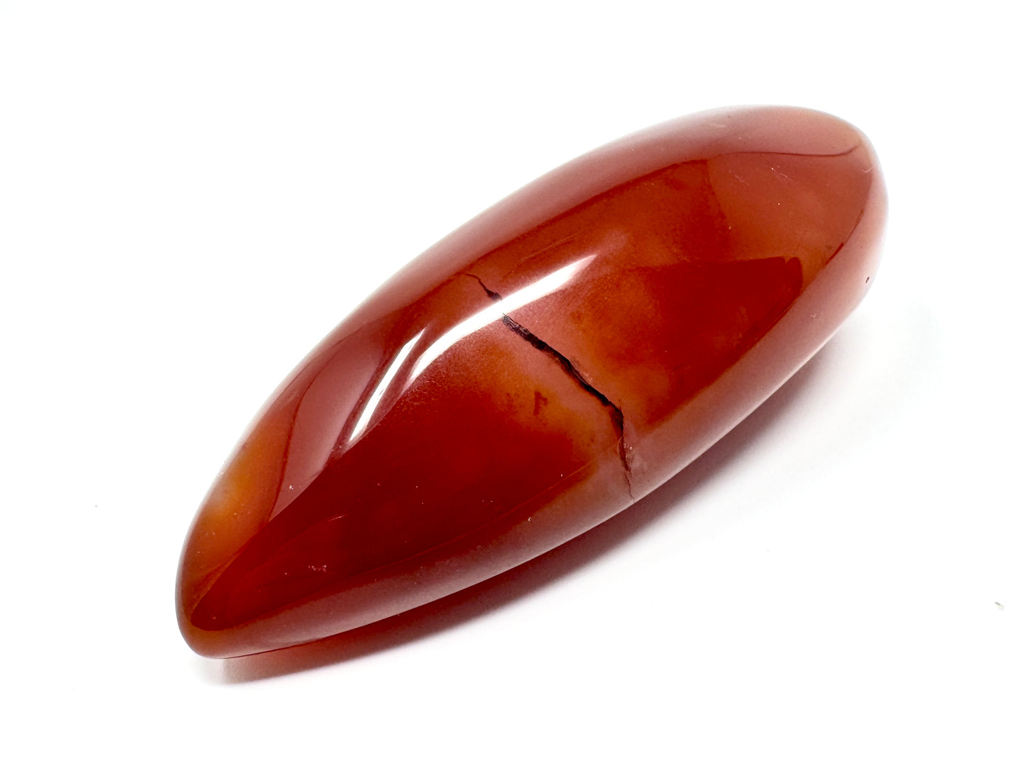 Druzy Carnelian Geode Crystal Pebble 7.4cm