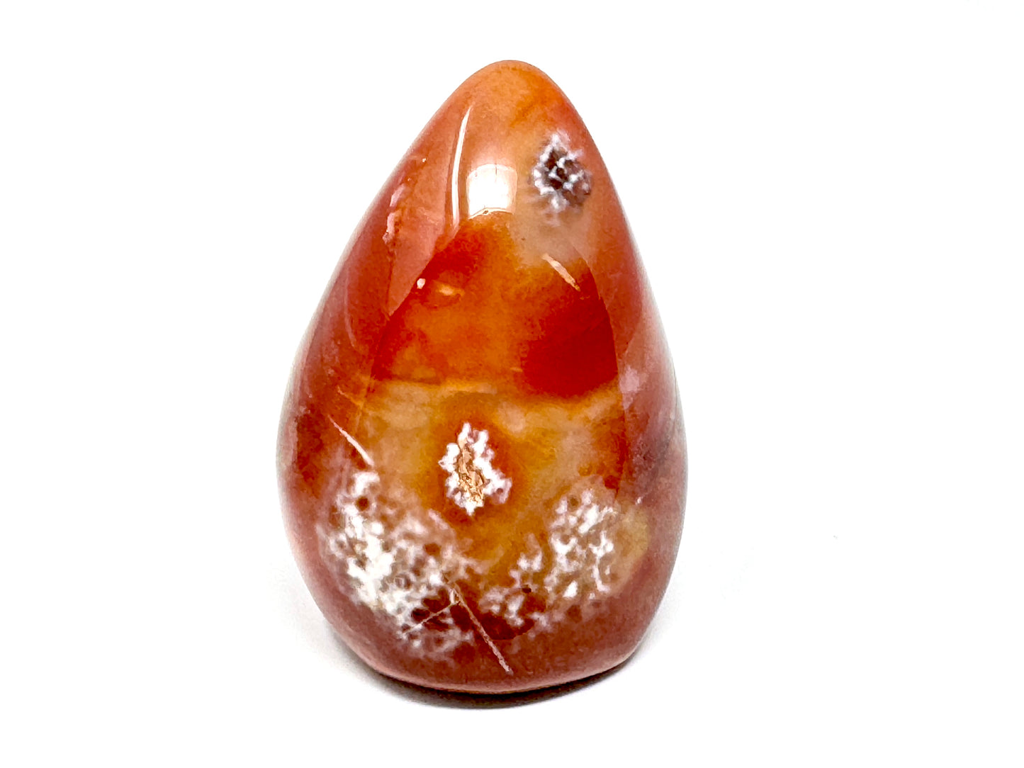 Druzy Carnelian Geode Crystal Pebble 6.8cm