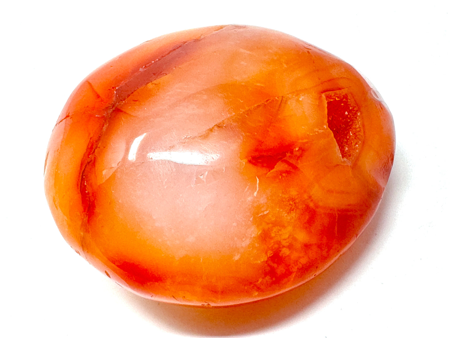 Druzy Carnelian Crystal Pebble 5.7cm