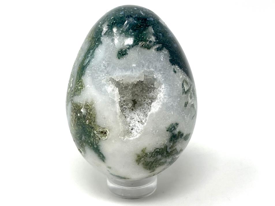 Druzy Moss Agate Crystal Egg 5.2cm