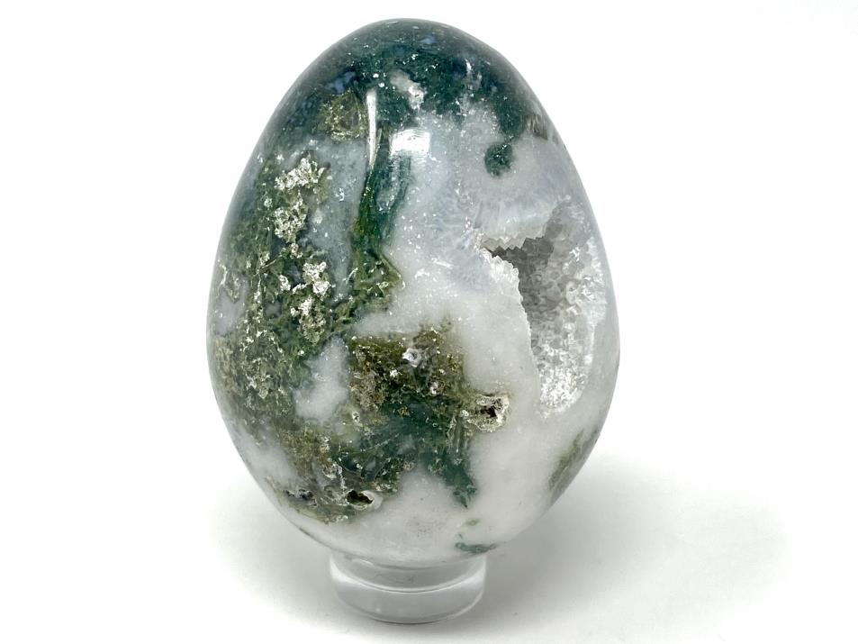 Druzy Moss Agate Crystal Egg 5.2cm