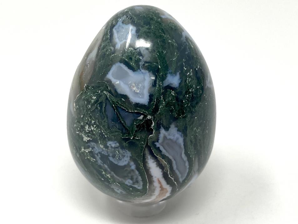 Druzy Moss Agate Crystal Egg 5.7cm