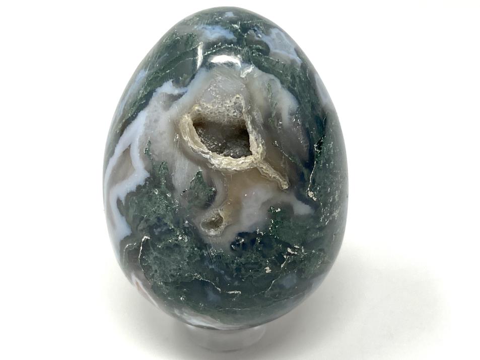 Druzy Moss Agate Crystal Egg 5.7cm