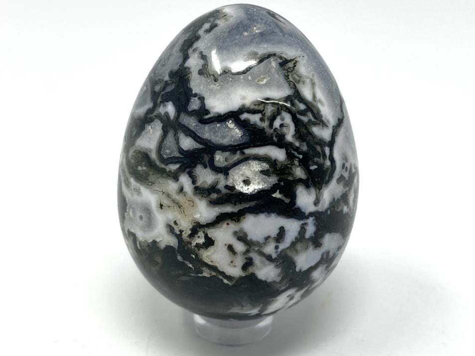 Druzy Moss Agate Crystal Egg 5.8cm