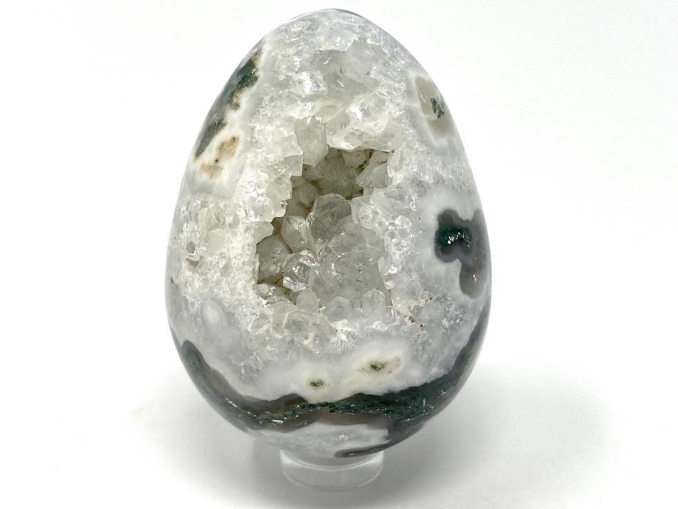 Druzy Moss Agate Crystal Egg 6.2cm