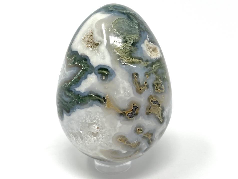 Druzy Moss Agate Crystal Egg 6.2cm