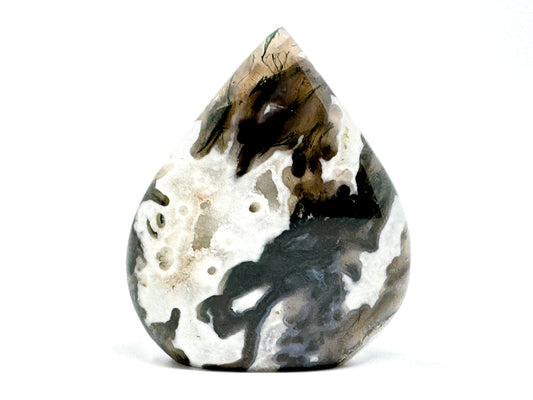 Druzy Moss Agate Crystal Freeform 8.3cm