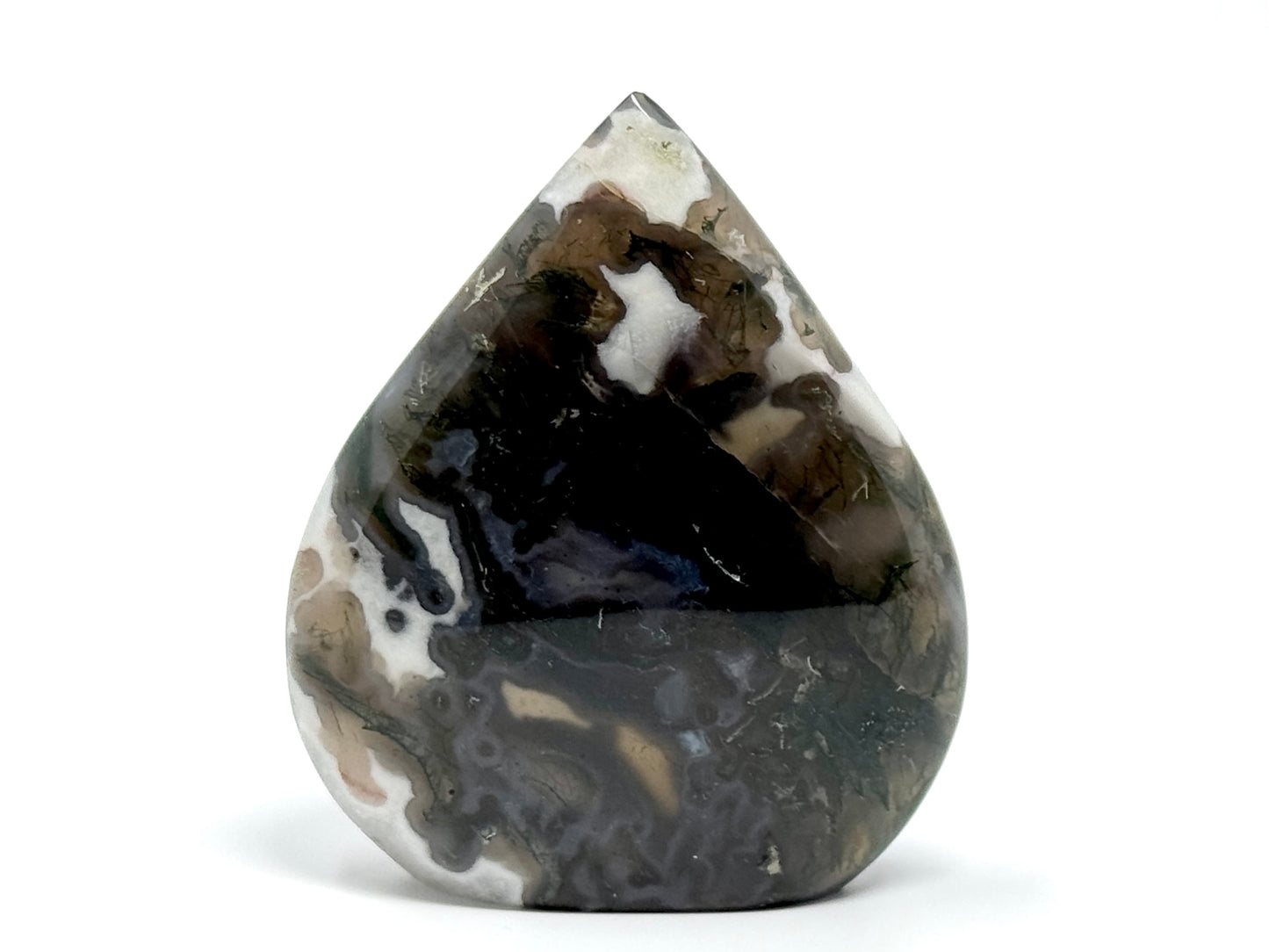 Druzy Moss Agate Crystal Freeform 8.3cm