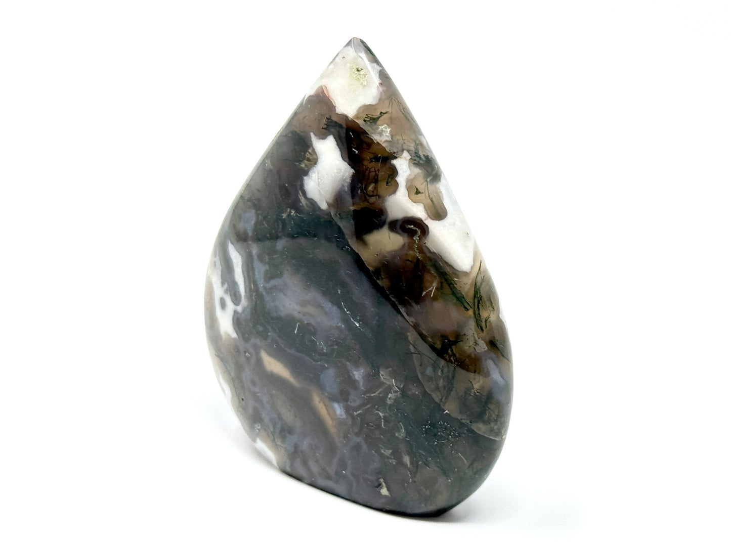 Druzy Moss Agate Crystal Freeform 8.3cm