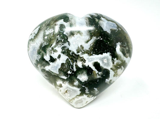 Moss Agate Crystal Heart 5.7cm