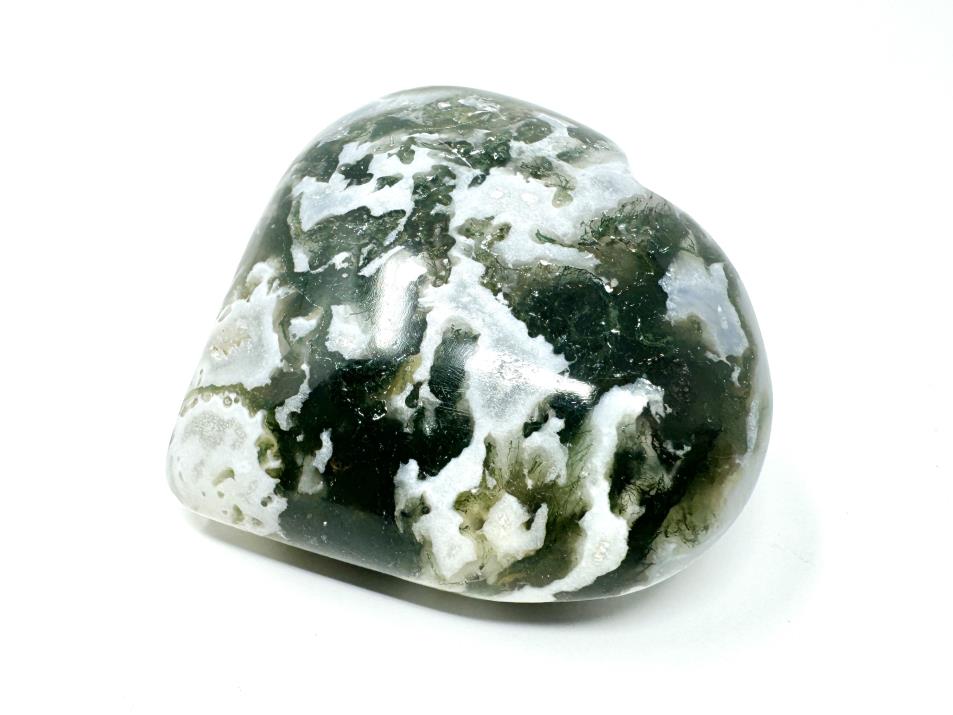 Moss Agate Crystal Heart 5.7cm