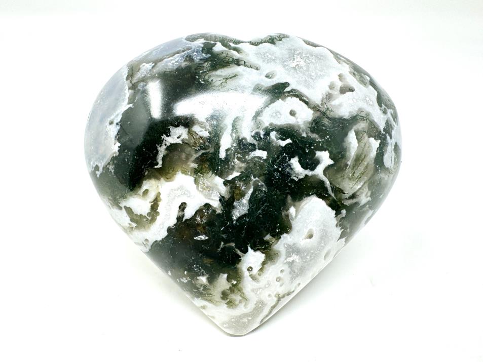 Moss Agate Crystal Heart 5.7cm