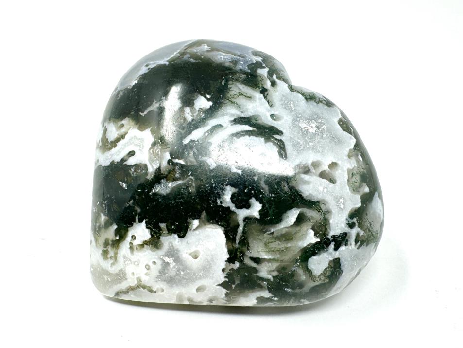 Moss Agate Crystal Heart 5.7cm