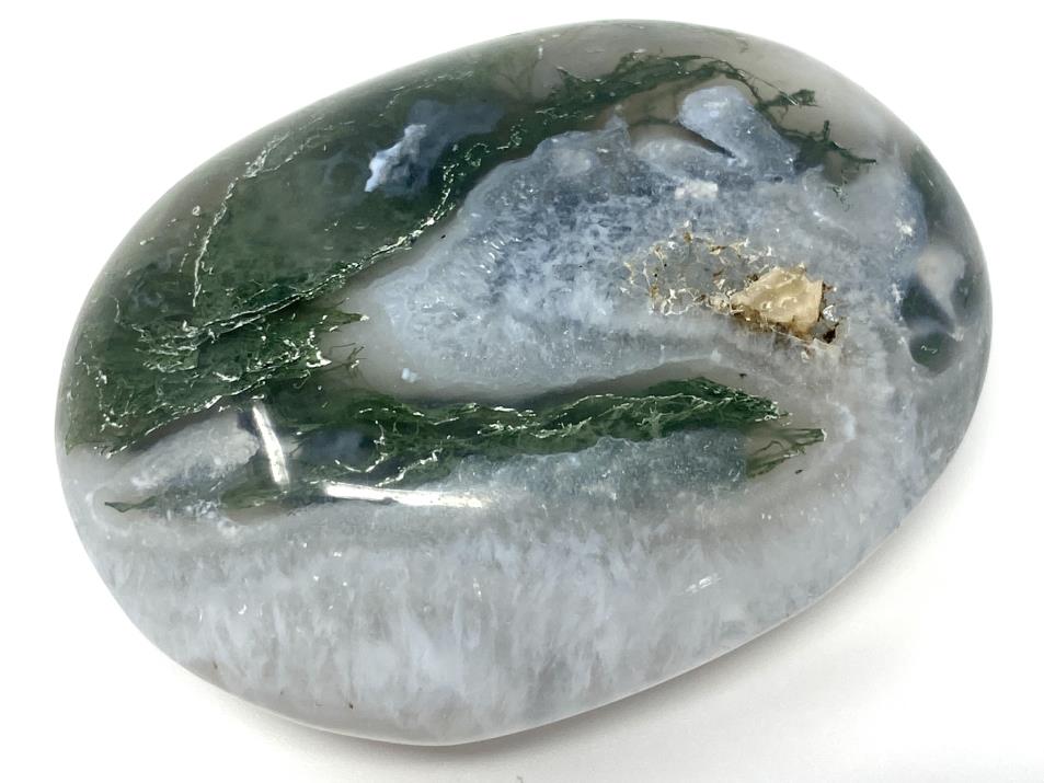 Druzy Moss Agate Crystal Pebble 6.5cm