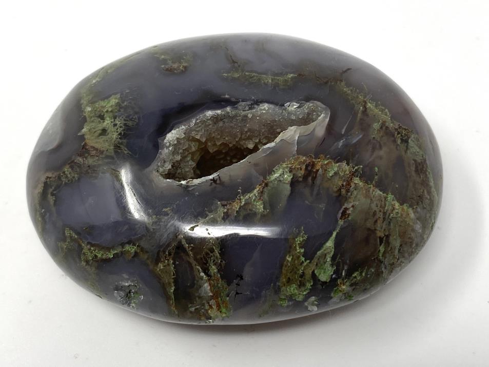 Druzy Moss Agate Crystal Pebble 5.9cm