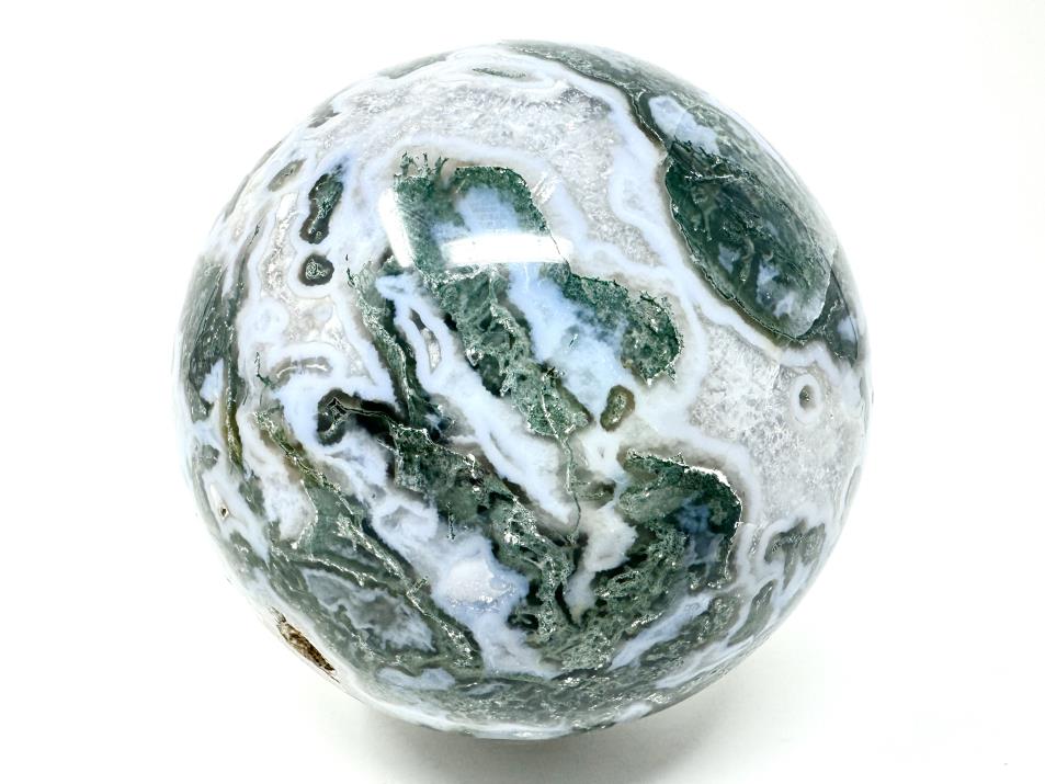 Druzy Moss Agate Crystal Sphere Large 8.7cm