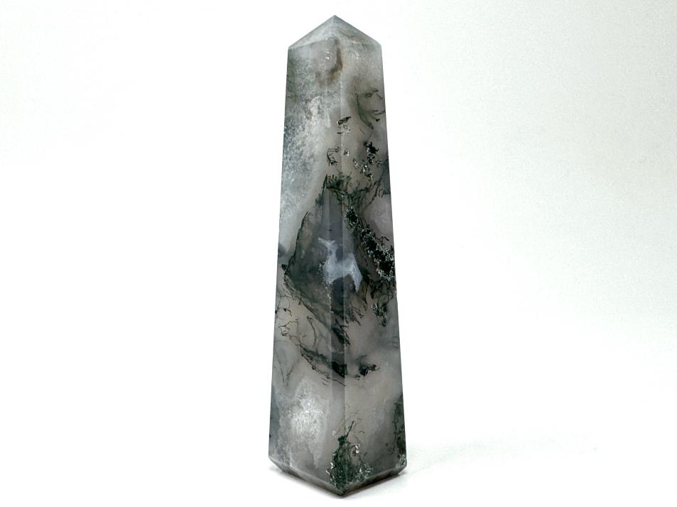 Druzy Moss Agate Crystal Tower 9.8cm