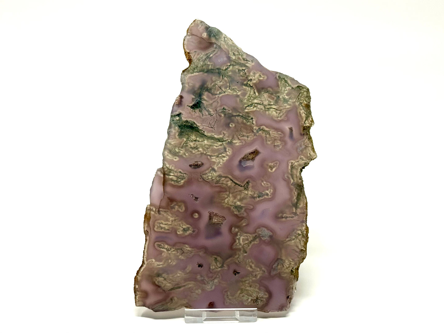 Druzy Purple Moss Agate Crystal Slice Large 17.5cm