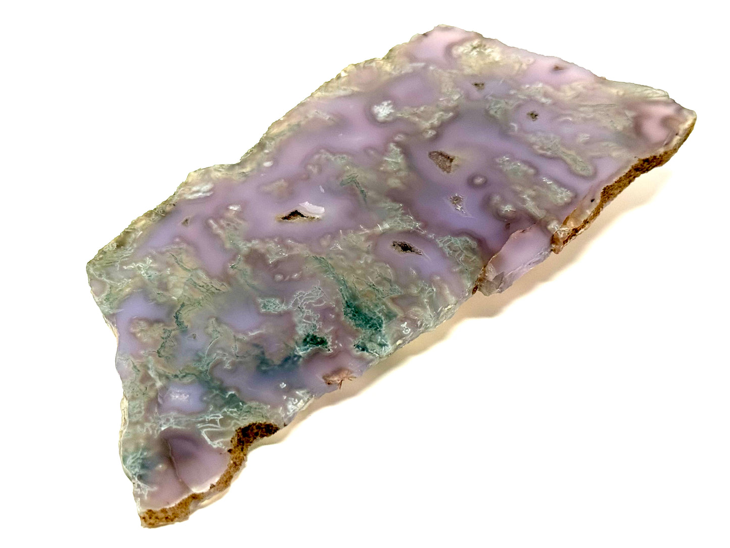 Druzy Purple Moss Agate Crystal Slice Large 17.5cm