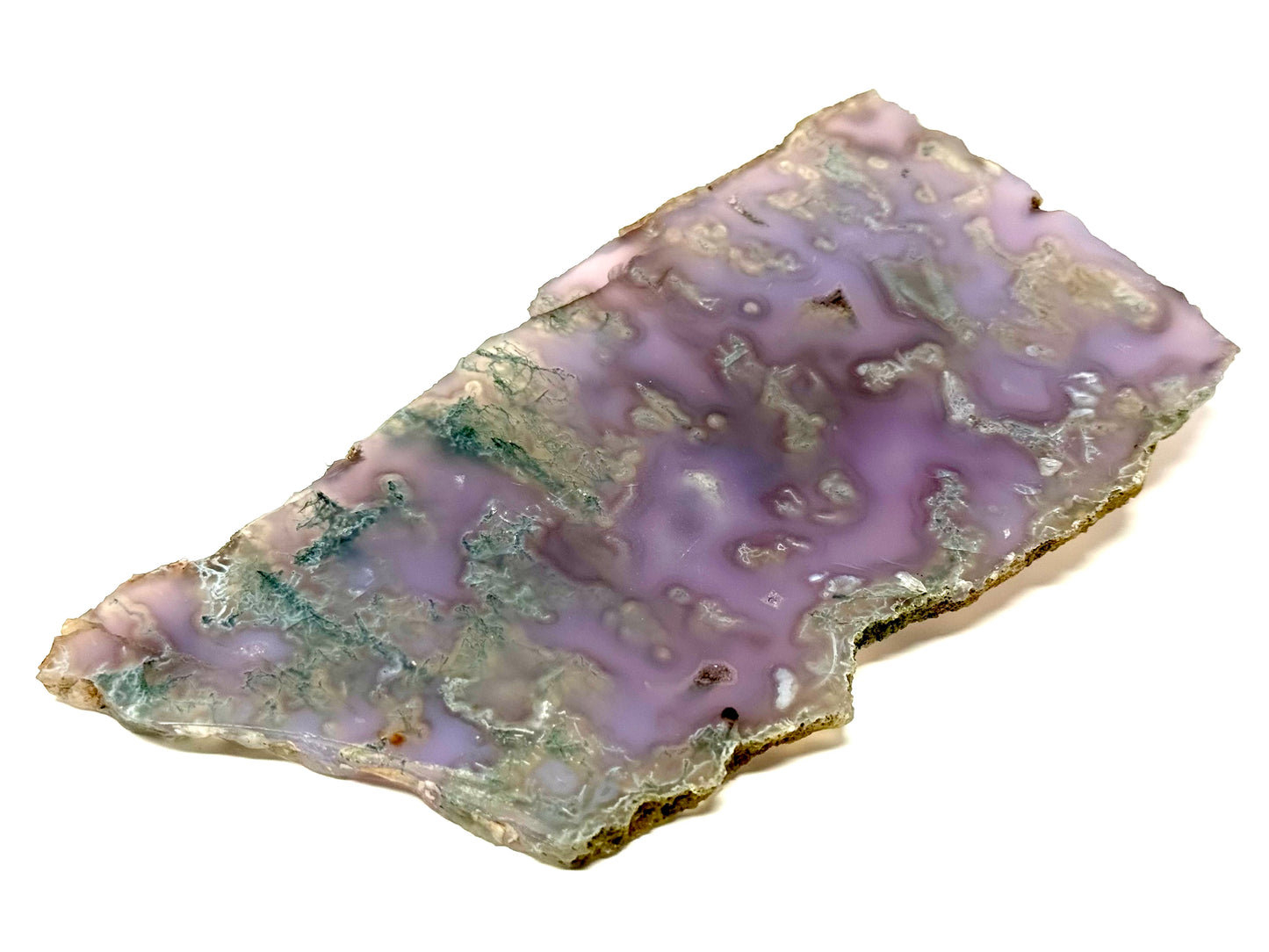 Druzy Purple Moss Agate Crystal Slice Large 17.5cm