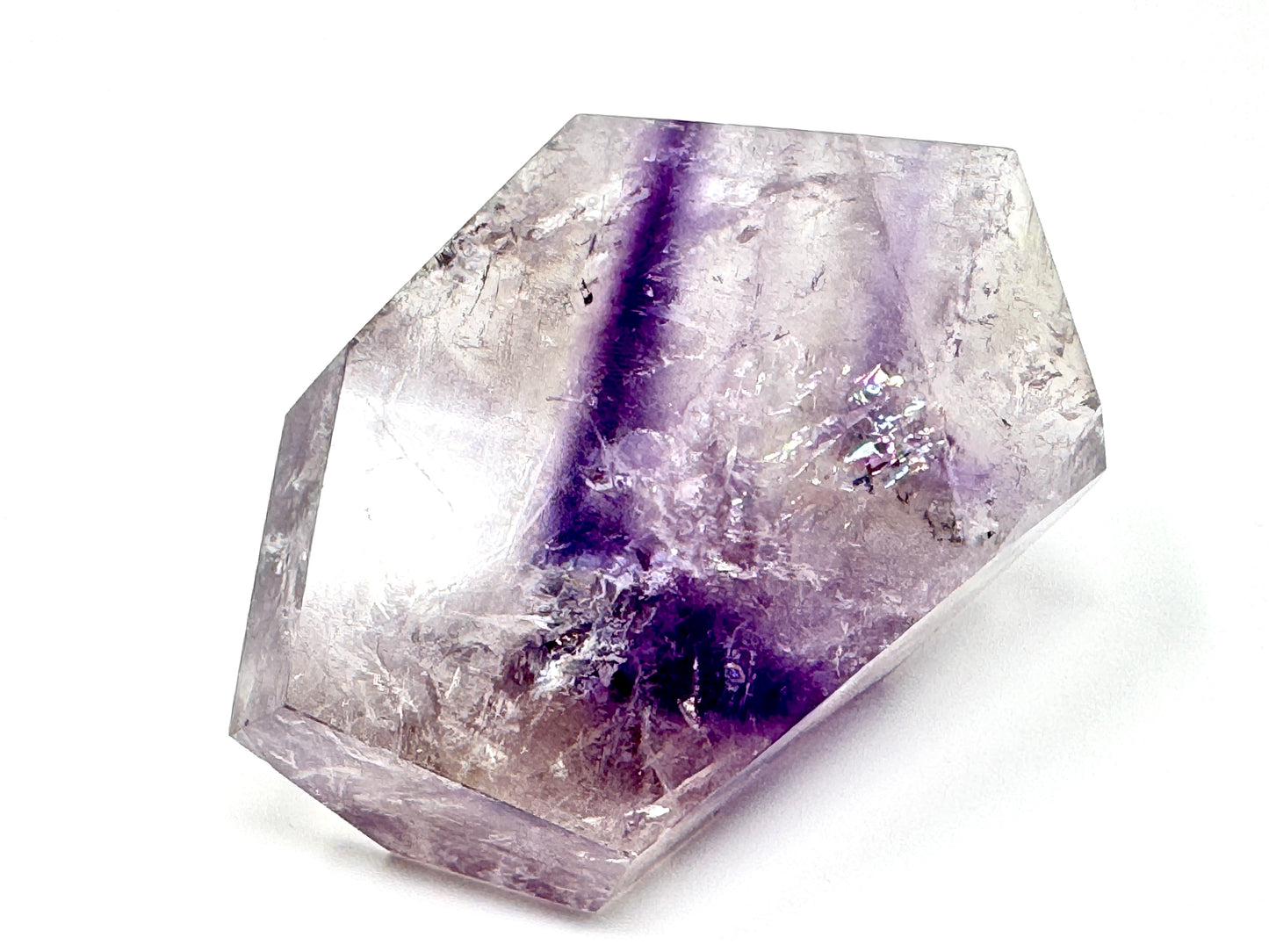 Faceted Amethyst Phantom Quartz Crystal 7.5cm