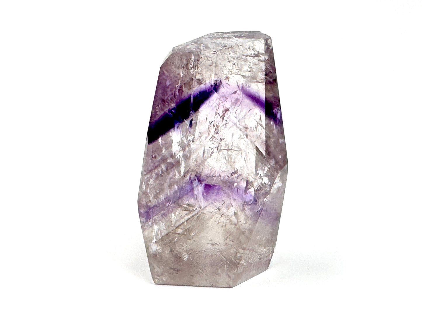 Faceted Amethyst Phantom Quartz Crystal 6.8cm