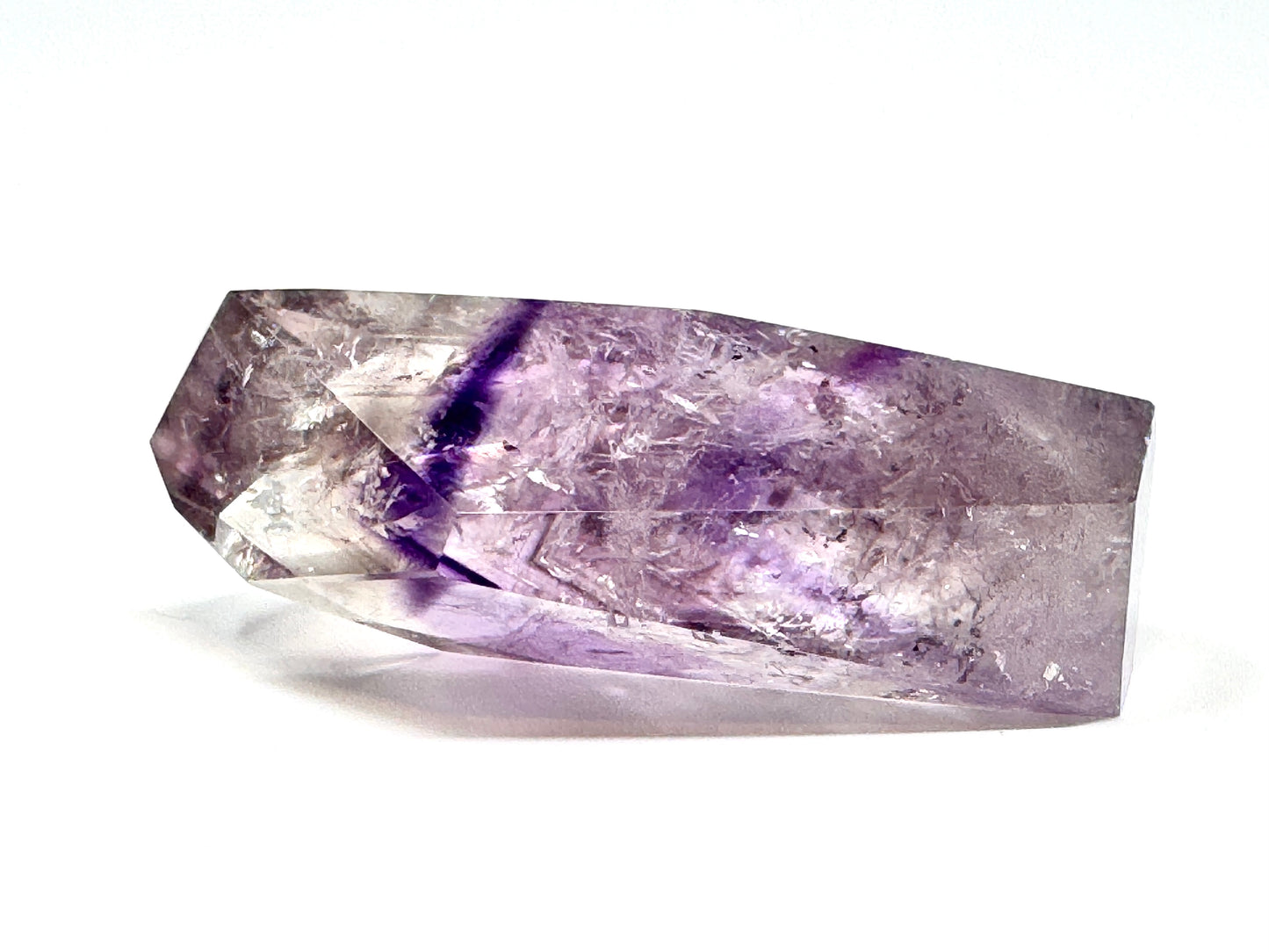 Faceted Amethyst Phantom Quartz Crystal 8.8cm