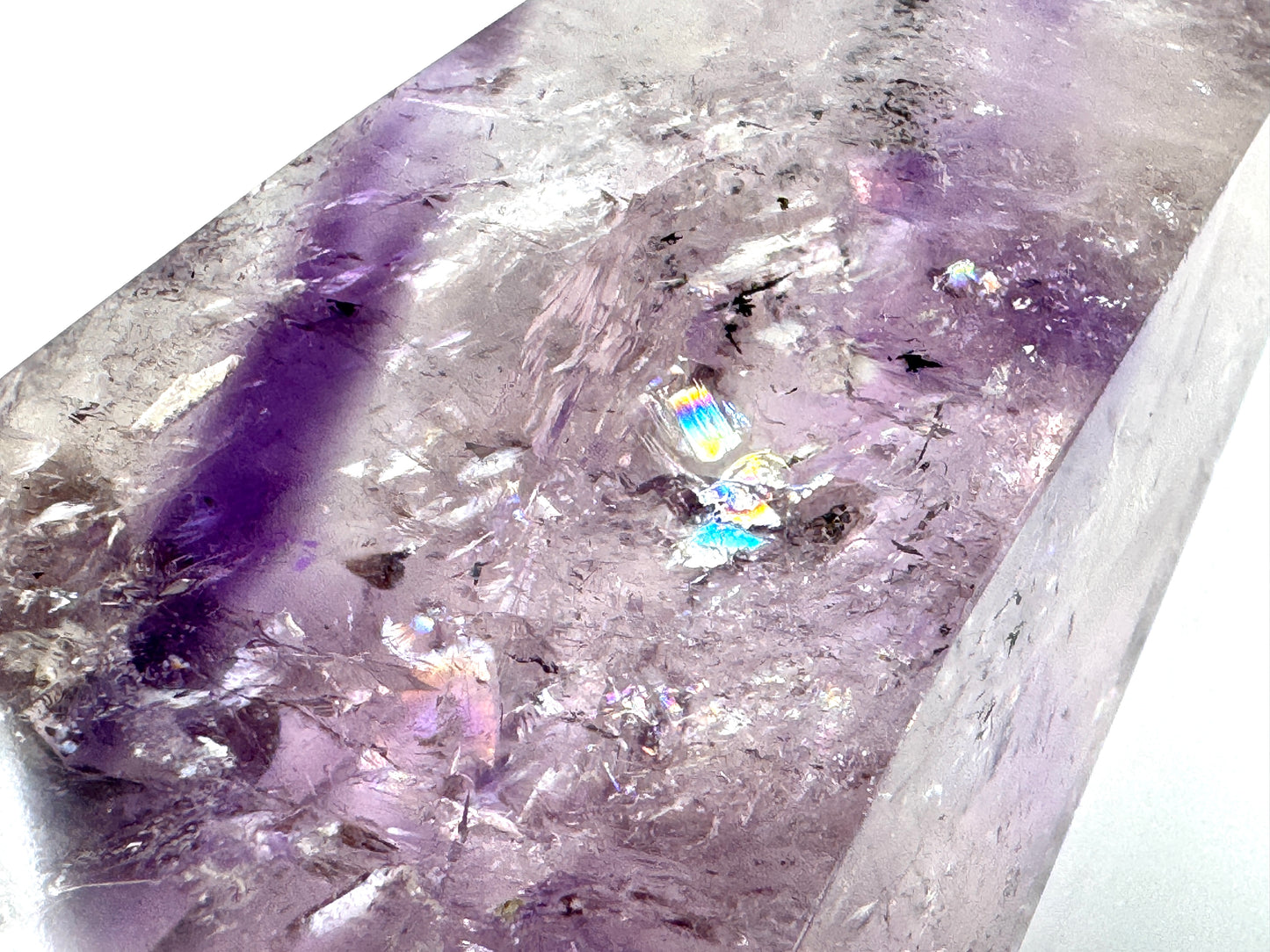 Faceted Amethyst Phantom Quartz Crystal 8.8cm