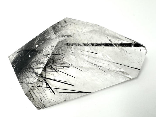 Quartz with Tourmaline Crystal Faceted 8.8cm