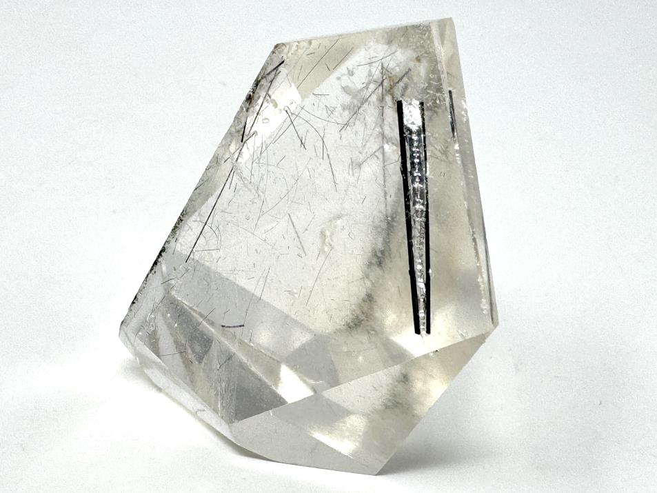 Quartz with Tourmaline Crystal Faceted 5.5cm