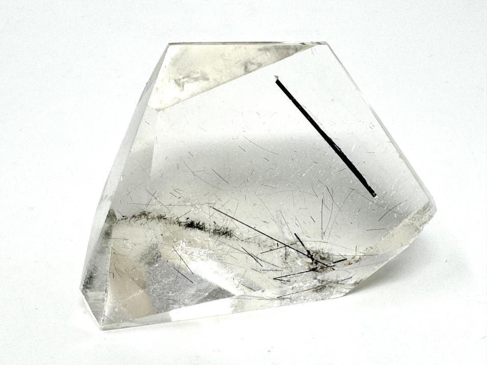 Quartz with Tourmaline Crystal Faceted 5.5cm