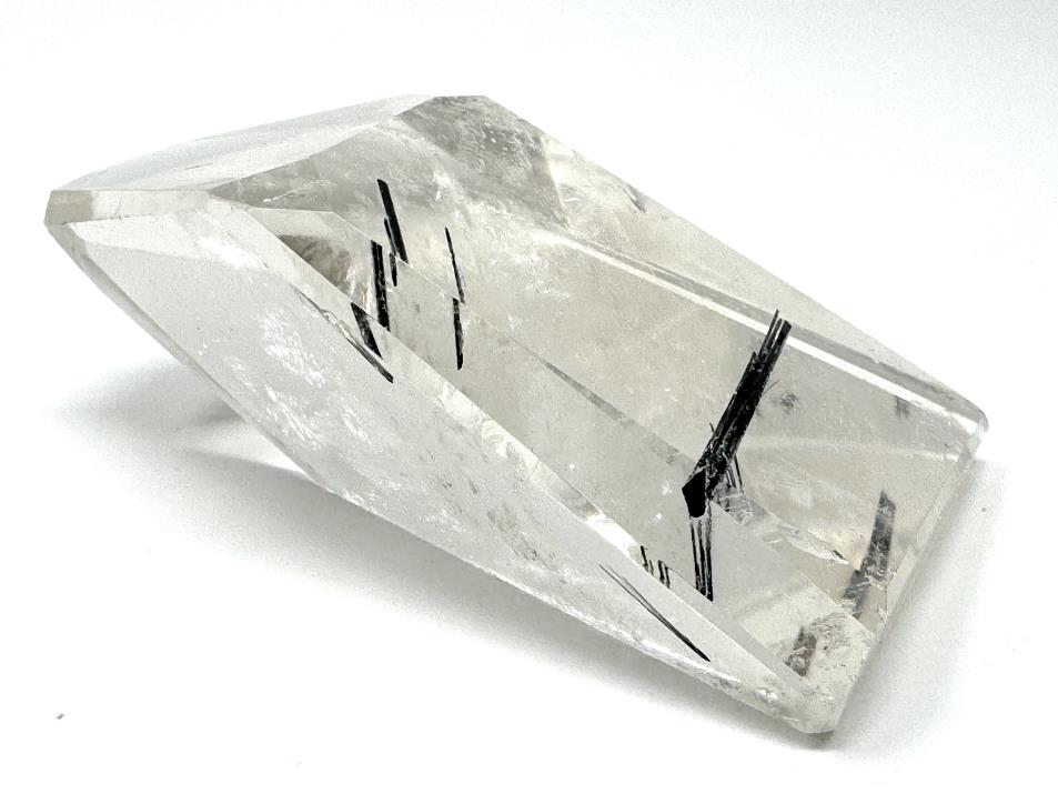 Quartz with Tourmaline Crystal Faceted 7.3cm