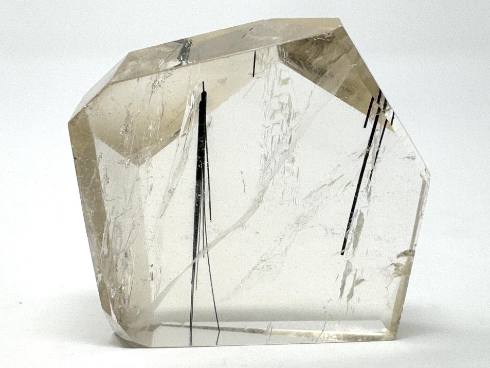 Quartz with Tourmaline Crystal Faceted 5.9cm