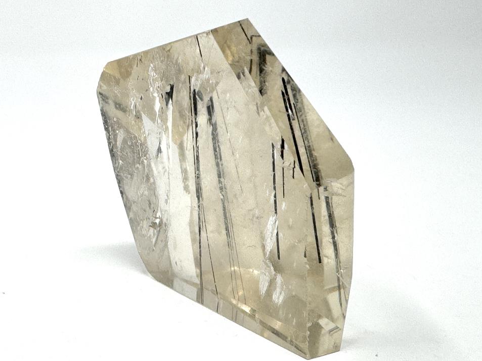 Quartz with Tourmaline Crystal Faceted 5.9cm