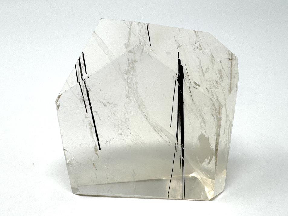 Quartz with Tourmaline Crystal Faceted 5.9cm