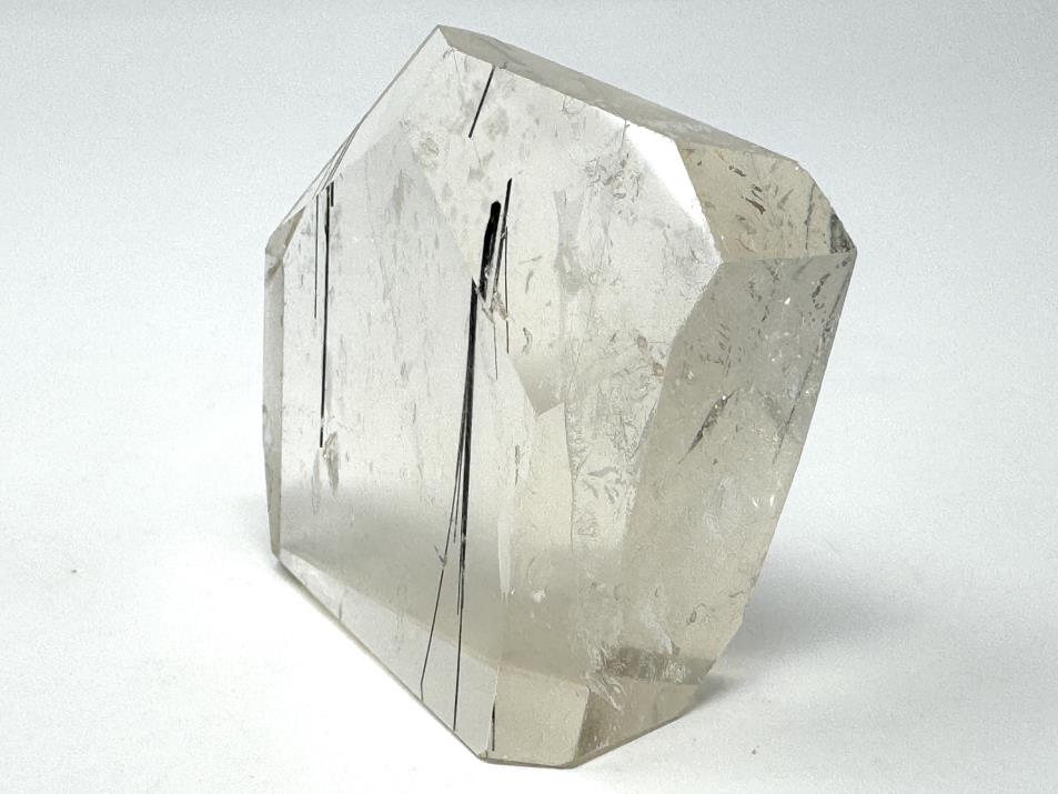 Quartz with Tourmaline Crystal Faceted 5.9cm