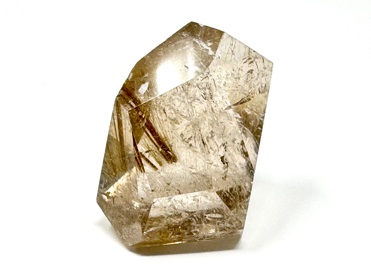 Faceted Rutilated Quartz Crystal 3cm