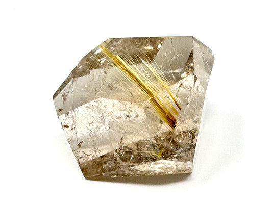 Faceted Rutilated Quartz Crystal 3cm