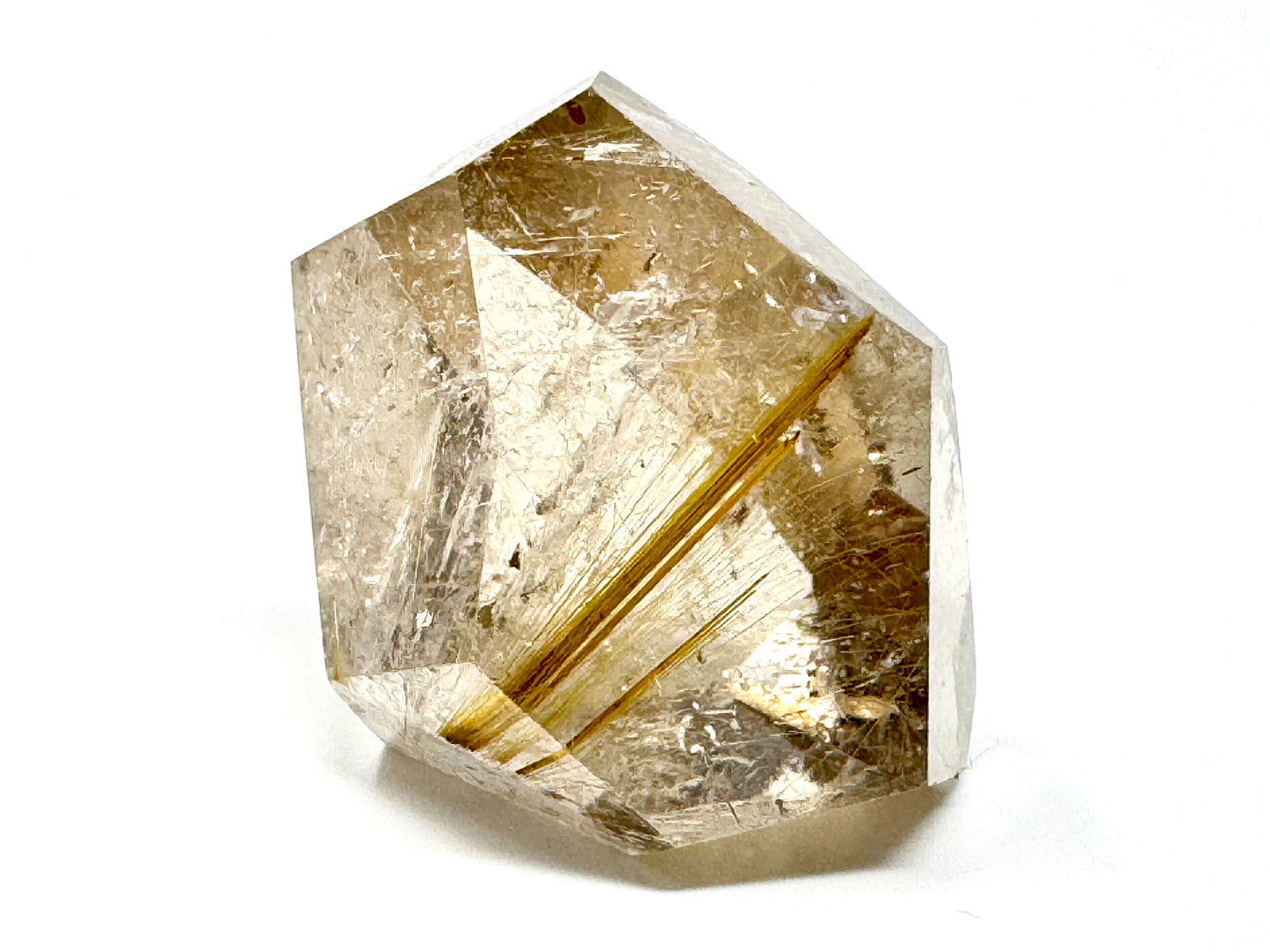 Faceted Rutilated Quartz Crystal 3cm