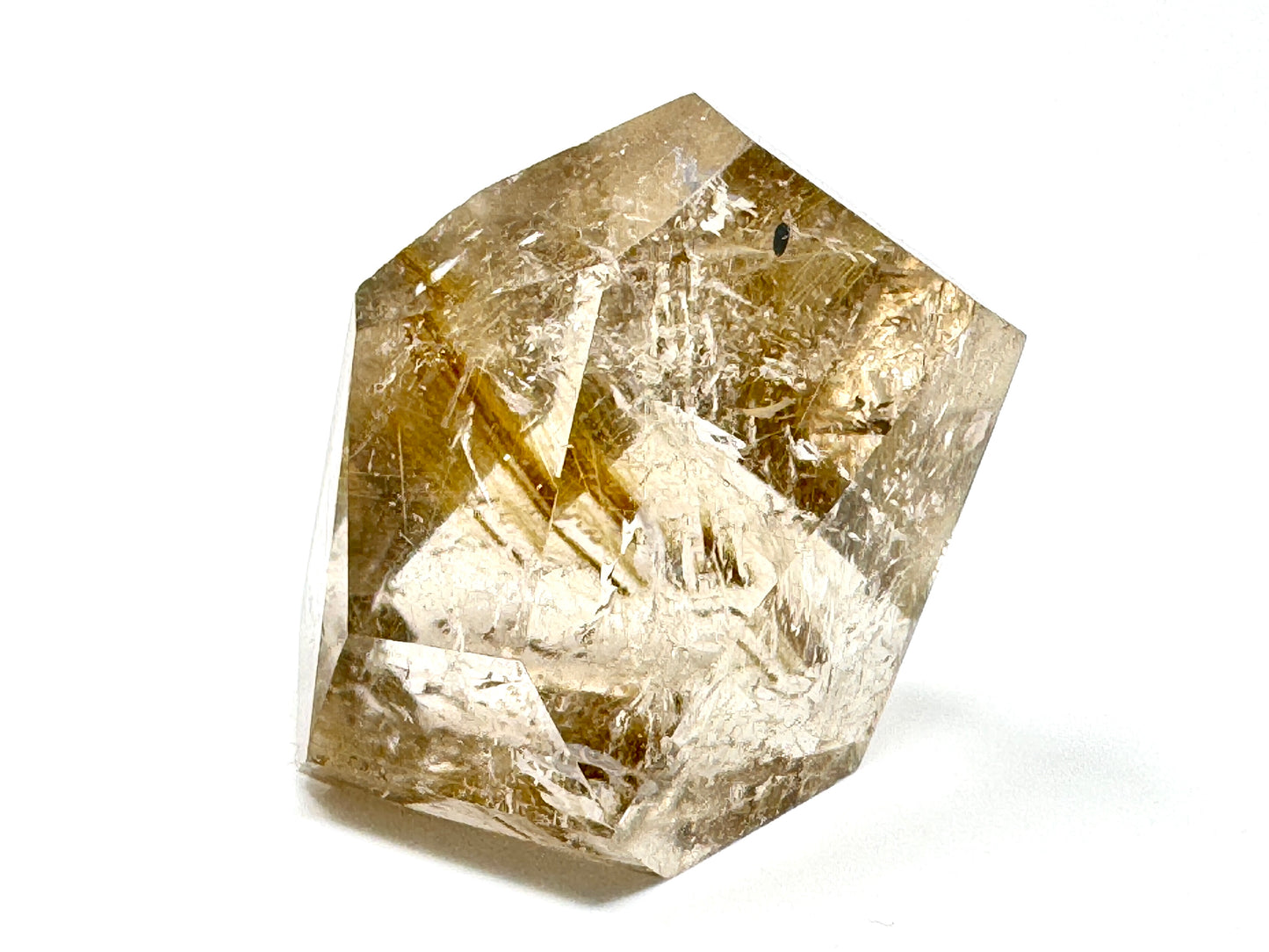 Faceted Rutilated Quartz Crystal 3cm