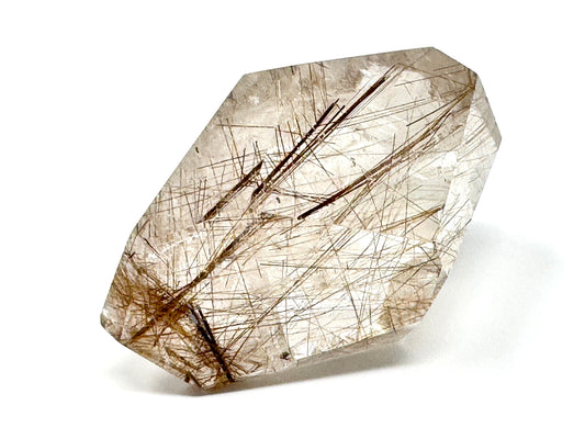 Faceted Rutilated Quartz Crystal 5.5cm