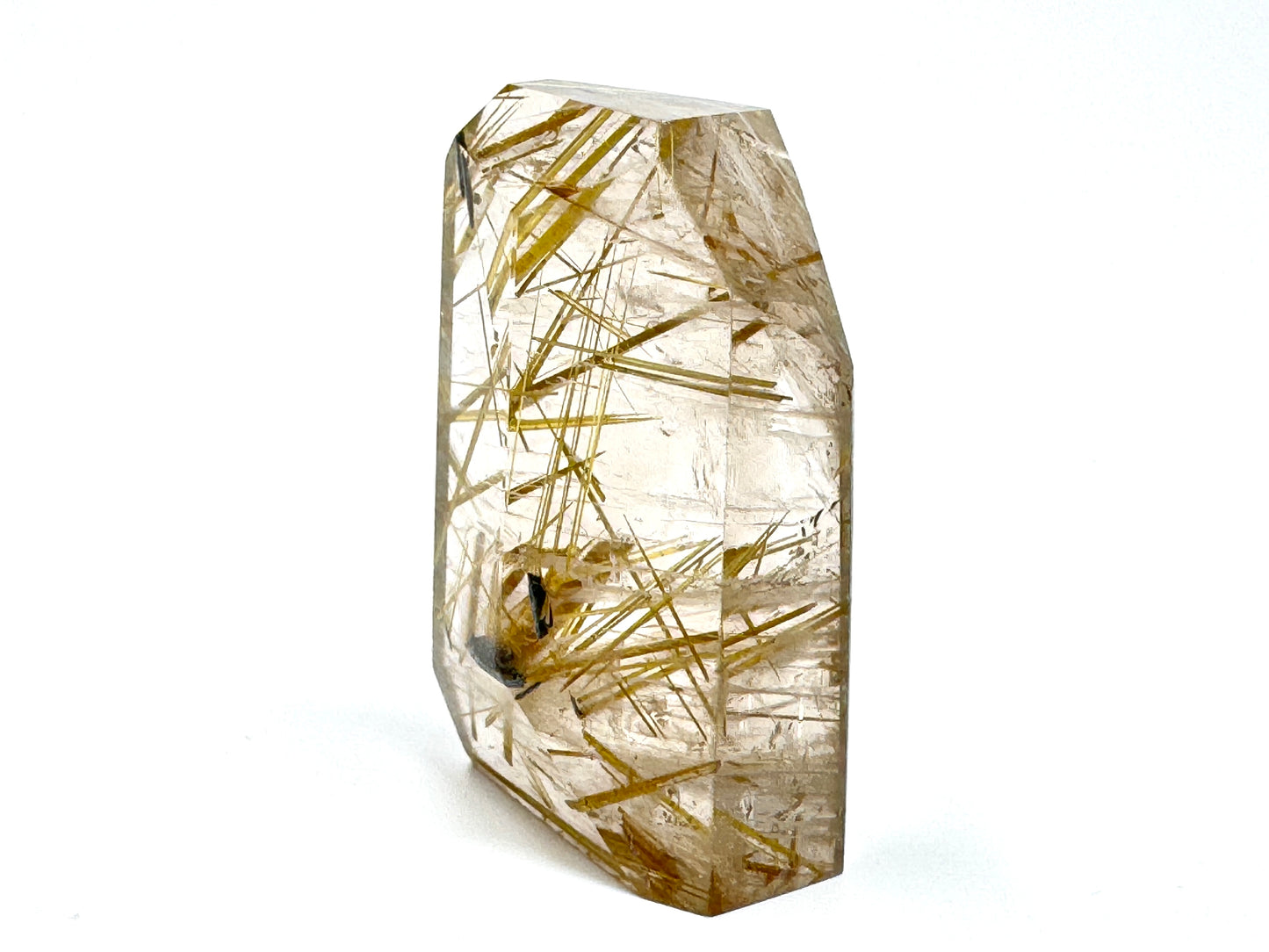 Faceted Rutilated Quartz Crystal 4.1cm