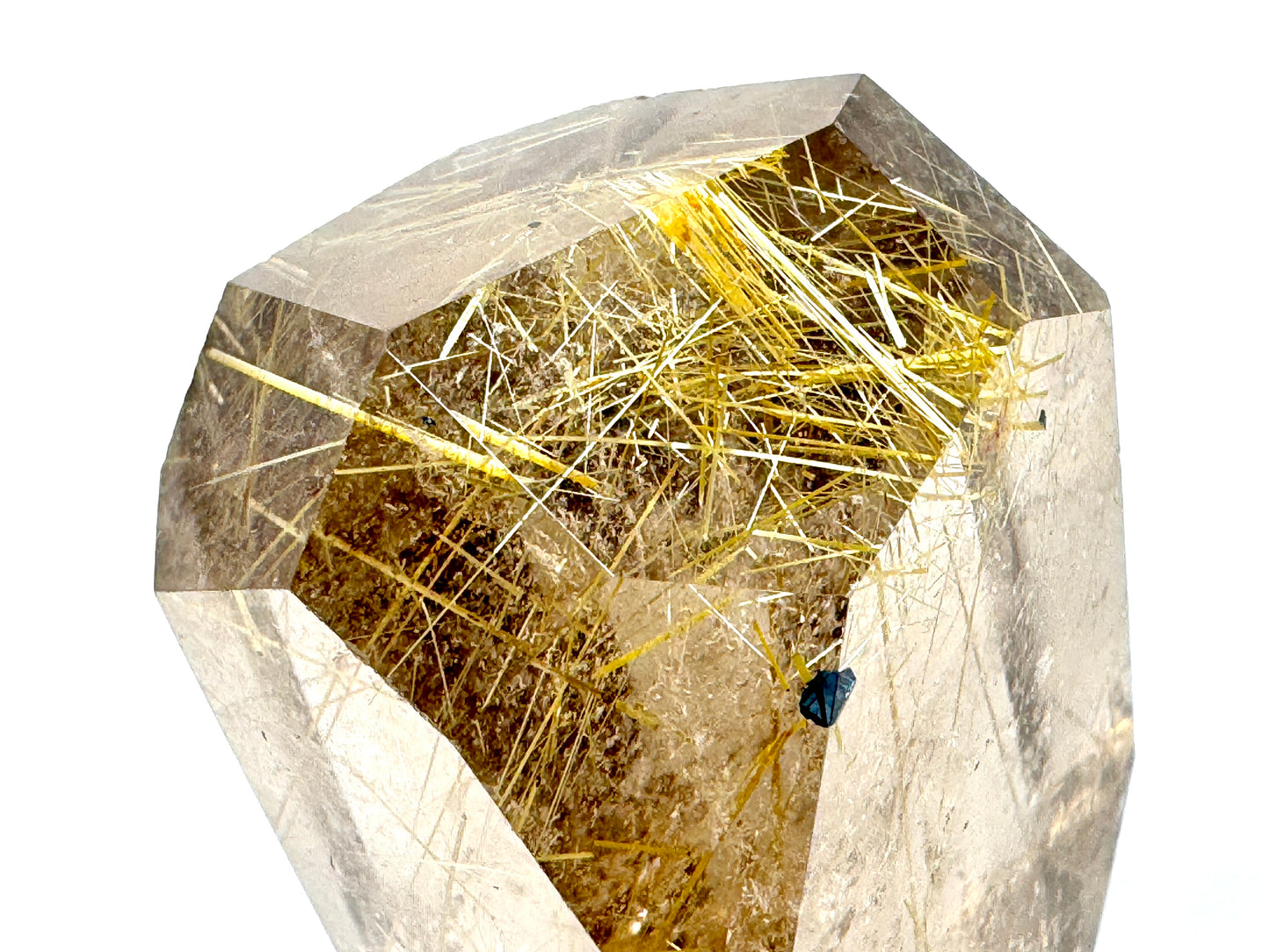 Faceted Rutilated Quartz Crystal 4.5cm