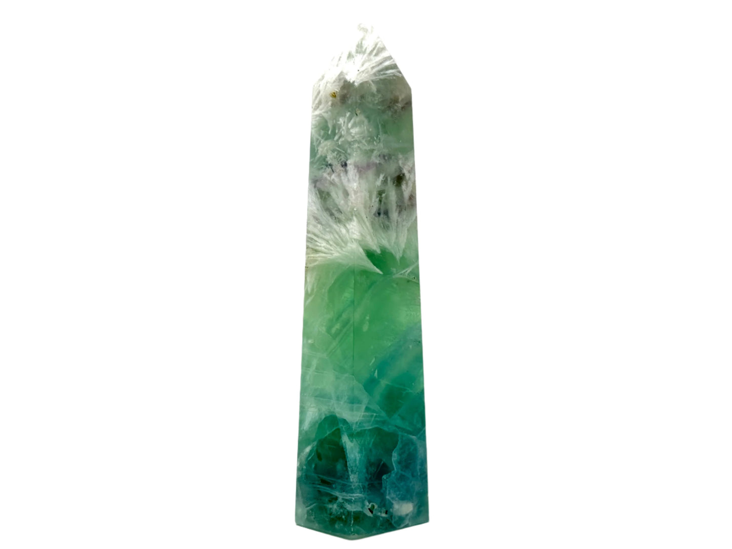 Feather Fluorite Crystal Point 12.8cm