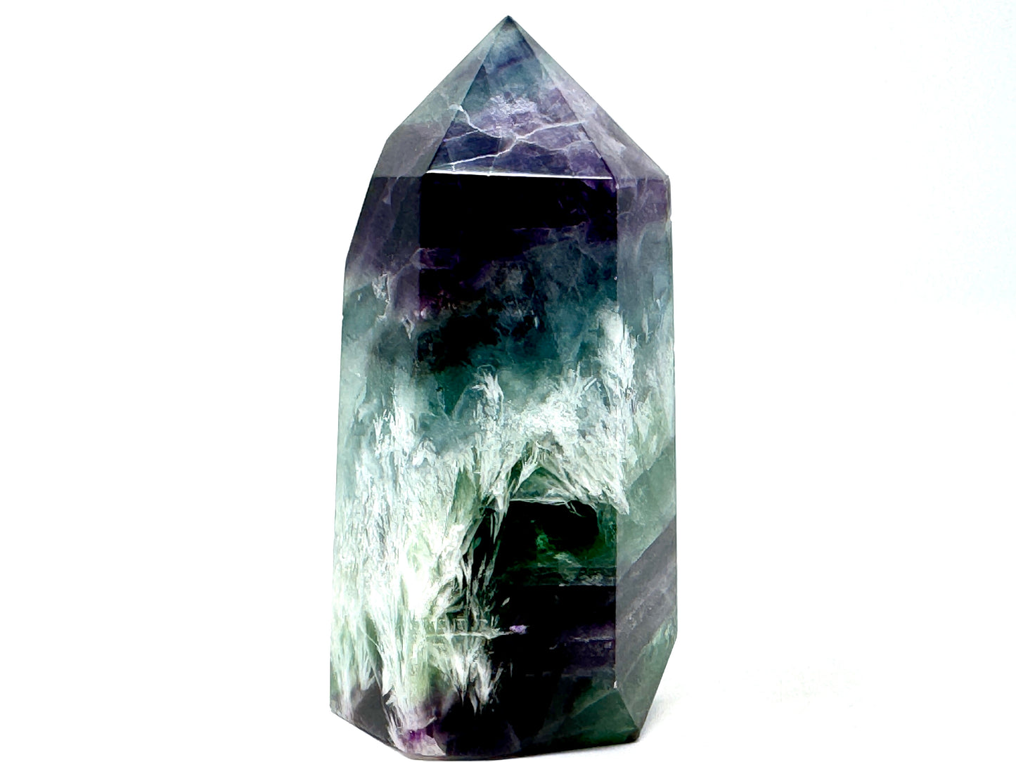 Feather Fluorite Crystal Point 7.8cm