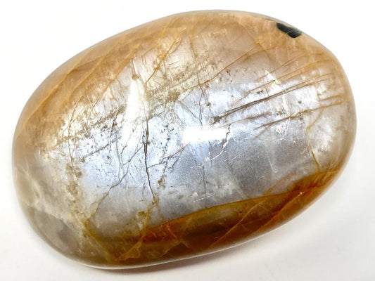 Flashy Peach Moonstone Crystal Pebble 6.5cm