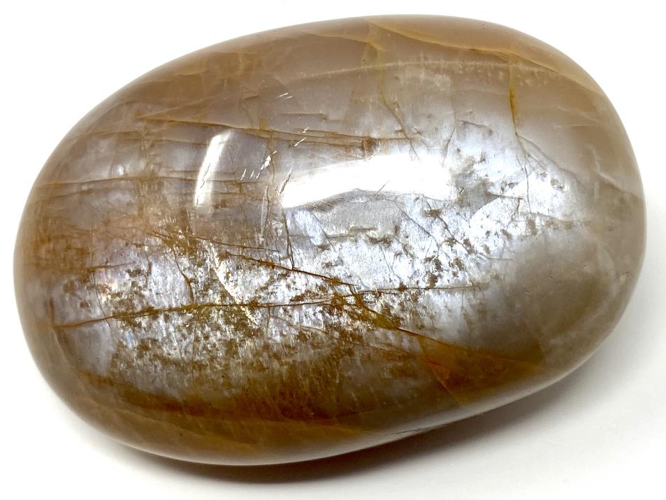 Flashy Peach Moonstone Crystal Pebble 6.5cm